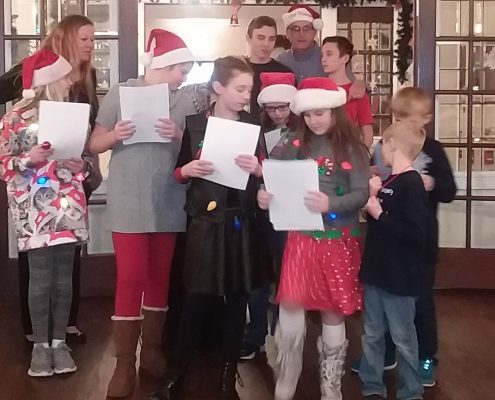 children singing