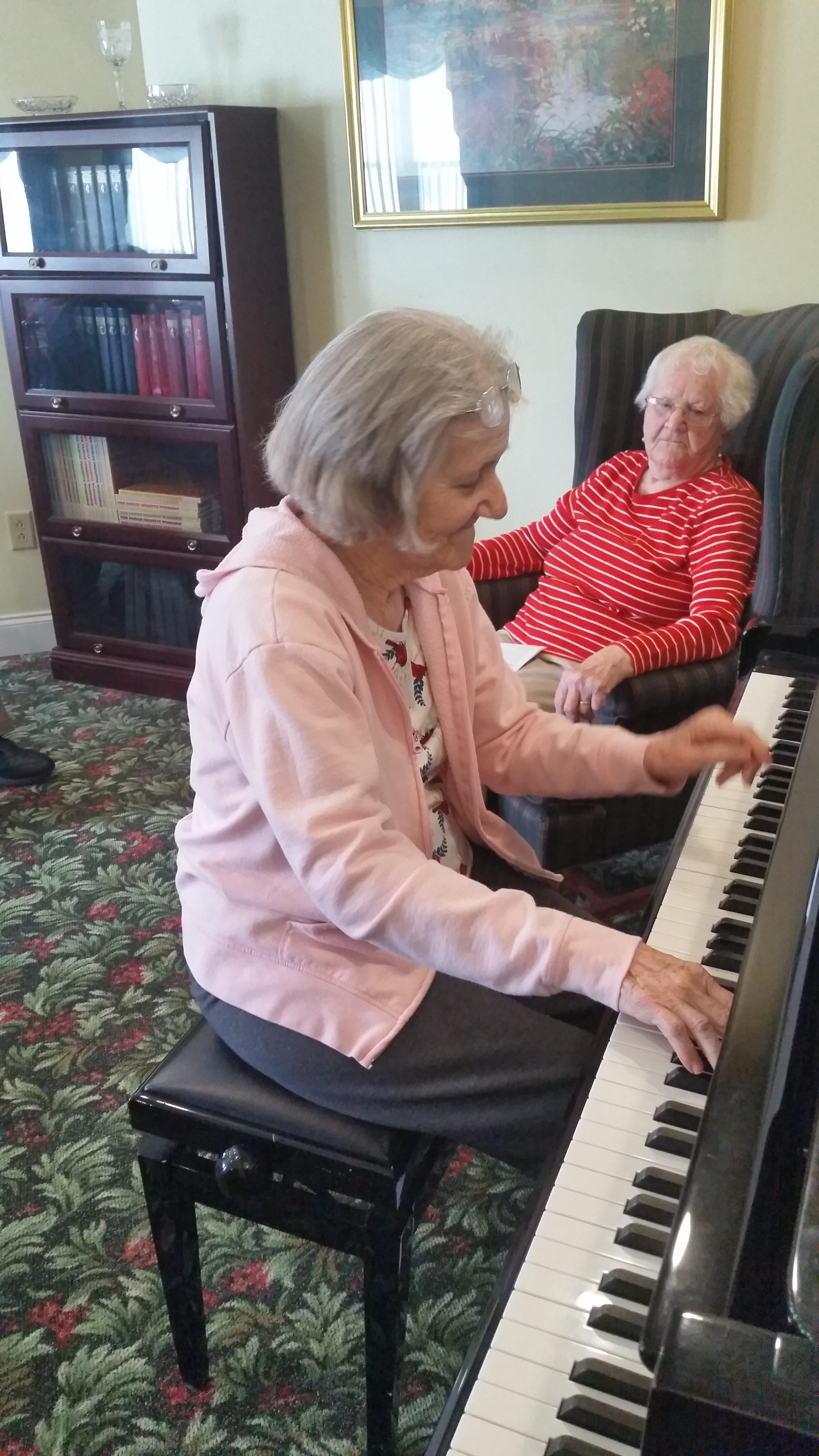 woman playing piano